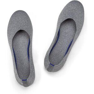 Frank Mully Women’s Grey010 Knit Fabric Round Toe Slip On Ballet Flat Shoes